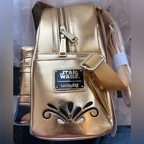 Loungefly Star Wars C-3PO Embroidered Day of the Dead Mini Backpack NWT - Picture 7 of 11